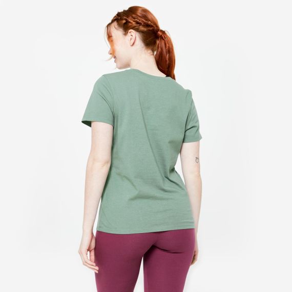 Футболка спортивна жіноча 500 зелена - 2XL | Зображення 3