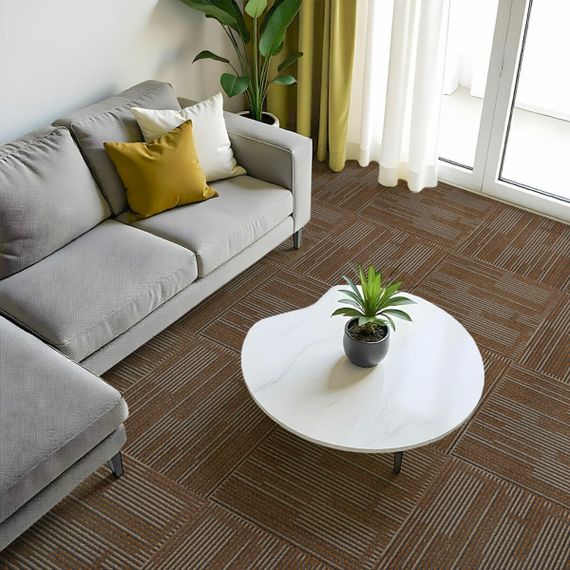 Плитка під ковролін без клейового шару 500х500х4мм Коричневий SW-00002712 | Зображення 5