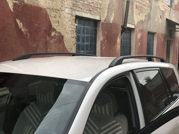 Рейлінги Чорні Турецькі Довга база, Пластикові ніжки для Toyota Rav 4 2006-2013 років | Зображення 6