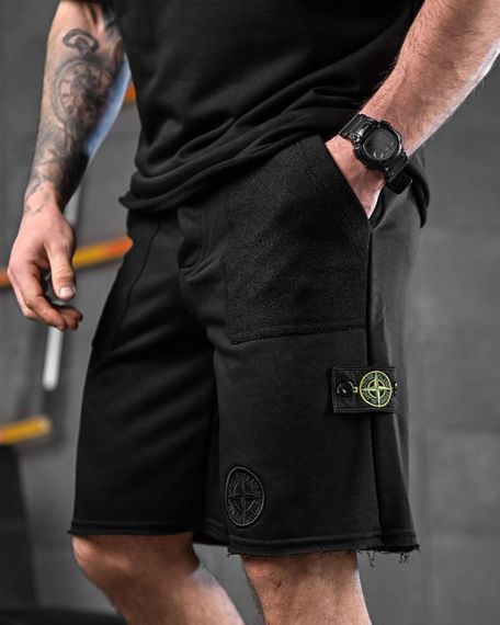 Спортивний костюм Stone island літній колір чорний | Зображення 6