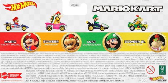 Hot Wheels Mario Kart Characters and Karts Хот Вилс набор из 4 машинок Марио Карт: Марио, Луиджи, Боузер | Зображення 5