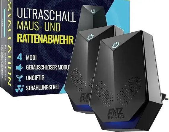 Ультразвуковой отпугиватель мышей AMZbrand Ultrasonic HX-188 Репеллент с 4 режимами от грызунов набор 2 шт.