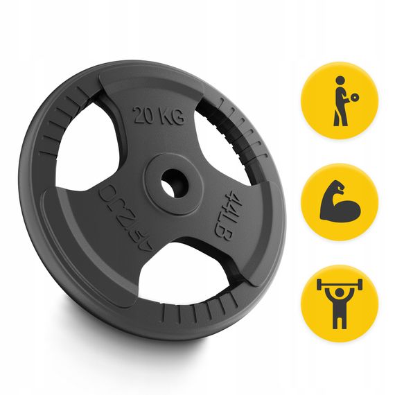 Диск металевий 4FIZJO 20 кг 26 мм Black (P-5905973401395) | Зображення 7