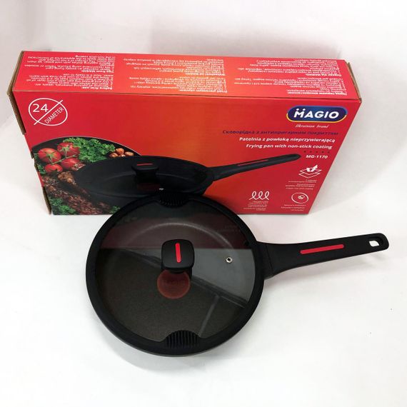 Сковорода на кухню Magio MG-1170 24см, Сковорода з товстим дном, JV-233 Якісна сковорода | Зображення 2