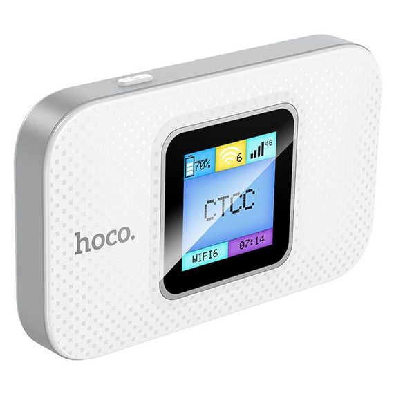 Портативный маршрутизатор (роутер) Hoco DQ12 2100 mAh White | Зображення 1