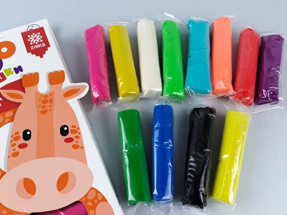 Тісто для ліплення ZOOлипашки "Жираф" ZIRKA 140211 (12 різнокольорових стиків по 35 г) | Зображення 3