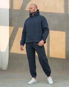 Костюм оверсайз зима преміум графіт S M