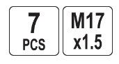 Набір для ремонту оливних пробок М17х1.5 6 штук YATO YT-17573 | Зображення 3