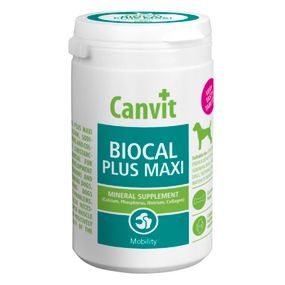 Вітаміни Canvit Biocal Plus Maxi для здоров'я суглобів, зубів та кісток у собак великих порід 230 гр