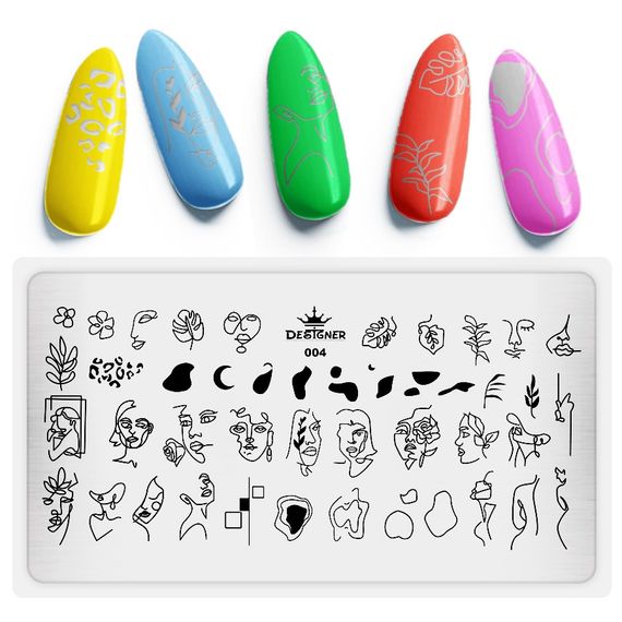 Пластина 004 для стемпінгу Designer Professional (12х6см) | Зображення 1