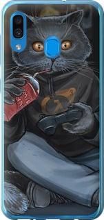 Чохол на Samsung Galaxy A20 2019 A205F gamer cat із силікону FCh_048778