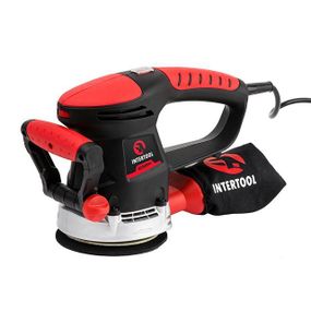 Шліфмашина ексцентрикова, 480 Вт, 4000-14000 об./хв, 125 мм, хід ексцентрика 2.3 мм. INTERTOOL WT-05421