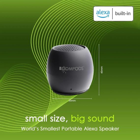 Bluetooth динамік Boompods Zero Talk з можливістю прямого під'єднання до Amazon Alexa, гучний зв'язок, удароп | Зображення 3
