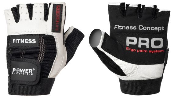 Рукавички для фітнесу Power System PS-2300 Fitness Black/White L | Зображення 1