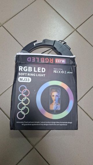ОЧЕНКА! Світлодіодна кільцева LED-лампа для селфи, фото та відео RGB MJ33 (33 см) (Триця на корпусі 2937) | Зображення 1