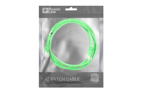 Патч-корд 2E Cat 6,UTP,RJ45, 26AWG ,7/0.16 Cu, 1.50 m,PVC, Green (2E-PC6COP-150GRN) | Зображення 2