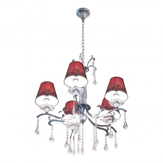 Люстра подвесная с абажуром классическая E14 60W CH (BCL-305S/5)