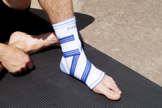 Бандаж на гомілкостоп Power System PS-6009 Ankle Support Pro Blue/White (1шт.) L/XL | Зображення 2