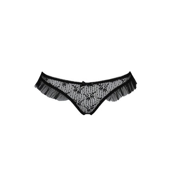 Трусики з оборками Passion Exclusive DONIA THONG S/M, black | Зображення 4