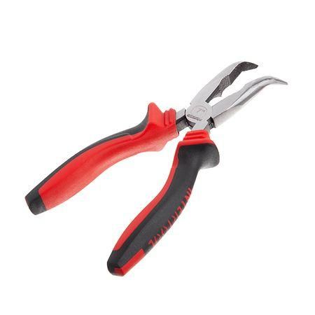 Длинногубцы 180 мм изогнутые (40CrV) фосфатированные INTERTOOL (NT-0148)