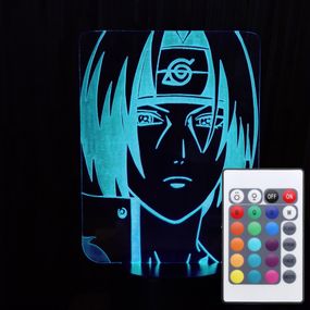 Акриловий світильник-нічник з пультом 16 кольорів Учіха Ітачі 2 tty-n000312