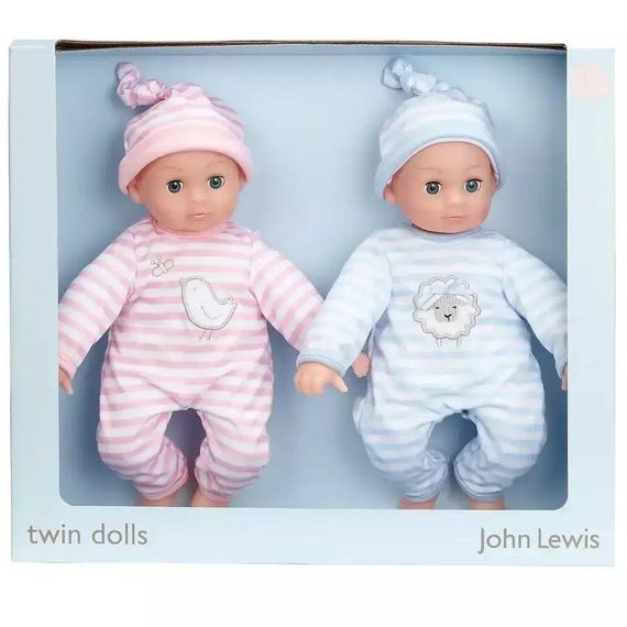 Набор кукол John Lewis Baby Twin Dolls 30 см, двойняшки с одеждой, 2 шт