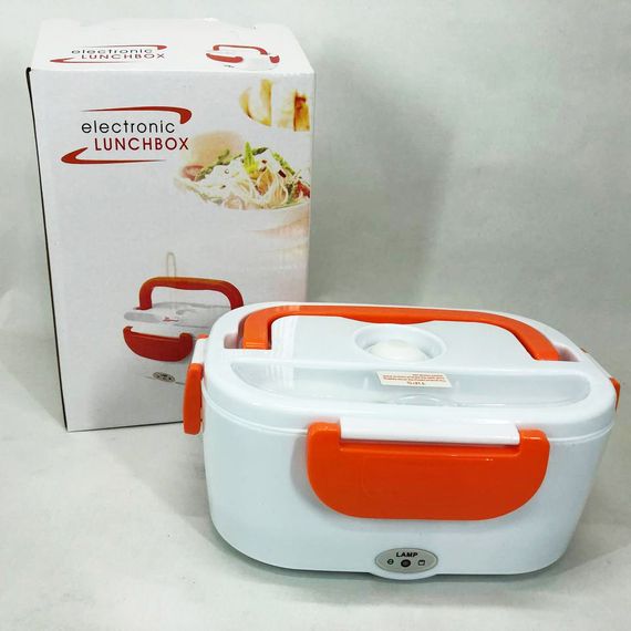 Ланч бокс електричний із підігрівом Lunch Heater 220V Pro, контейнер для їжі з відсіками. ST-593 Колір: помаранчевий | Зображення 3