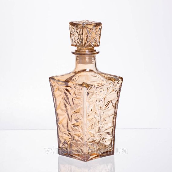 Набір для напоїв графин та 6 склянок для напоїв із товстого скла коричневий 64486-25 | Зображення 4