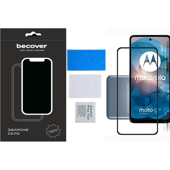 Скло захисне BeCover Motorola Moto G24/G24 Power Black (710716) | Зображення 3