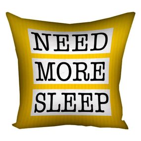 Подушка габардинова з принтом Need more sleep 30x30 (3P_22O013)