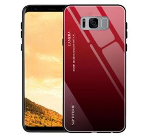Чехол бампер Primo Gradient Glass для Samsung Galaxy S8 Plus (SM-G955) - Red
