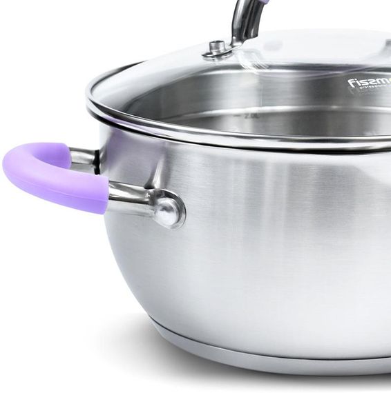Каструля Fissman Annette 2.5л з нержавіючої сталі з кришкою-друшляком | Зображення 2