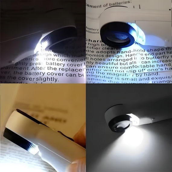 Кишенькова лупа 40X з LED-підсвіткою для ювелірних виробів і монет | Зображення 3