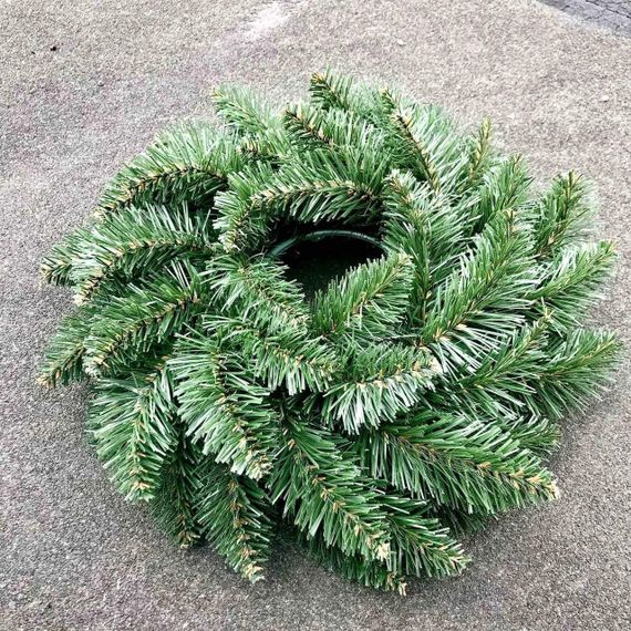 Вінок новорічний різдвяний Elegant із штучної хвої d-40 см зелений | Зображення 1