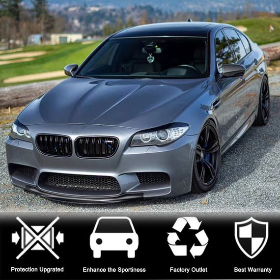 Накладка на передній бампер Lip V4 (для F10 M5, Карбон) для BMW 5 серія F-10/11/07 2010-2016 рр | Зображення 1