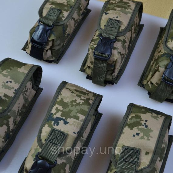 Подсумок на 2 магазина двойной из кордуры пиксель MOLLE тактический OM-84 | Зображення 9