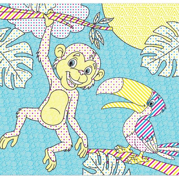 Водні розмальовки Чарівна розмальовка Джунглі 757128, 4 малюнки | Зображення 1