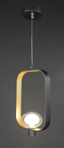 Люстра світлодіодна підвісна LED світильник для квартири на стелю лед 27709 Чорний 45-220х12х22 см. | Зображення 1