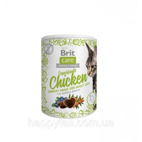 Лакомство Brit Care Superfruits Chicken д/кошек с курицей облепихой и черникой 100 г