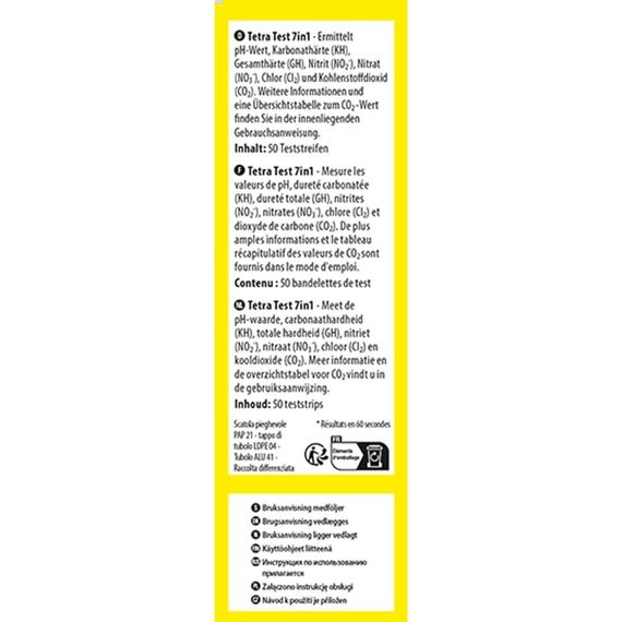 Набір тестів Tetra Test 7in1 для акваріумів для вимірювання параметрів води індикаторні | Зображення 2
