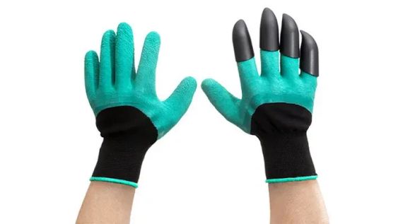 Садовые перчатки Garden genie gloves с 4 наконечниками для рытья земли | Зображення 3