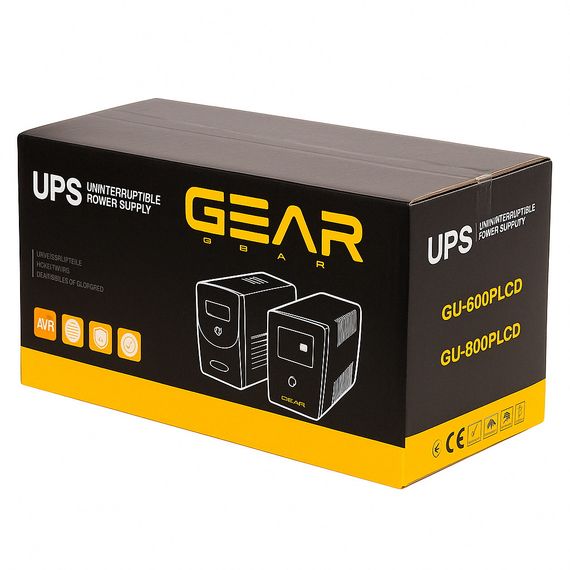 Пристрій безперебійного живлення GEAR GU-600PLCD | Зображення 2