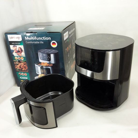 Аерофритниця Rainberg RB-2268 4200 Вт, Електрофритюрниця з таймером, Аерогриль для запіканок JB-91 | Зображення 6