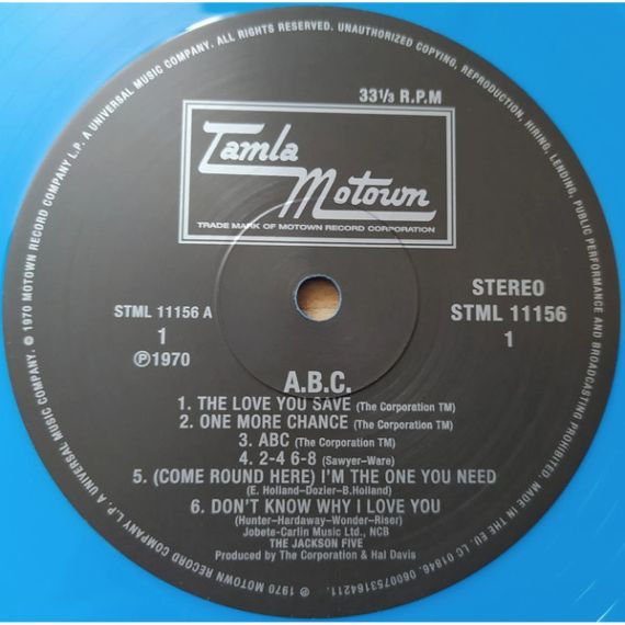 Вінілова платівка The Jackson 5 - ABC (Blue Vinyl) [LP] | Зображення 2