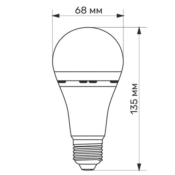 Акумуляторна лампа TITANUM A68 10W E27 4000K 220V з автономною роботою до 3 год (TL-EMA68-10274) | Зображення 4