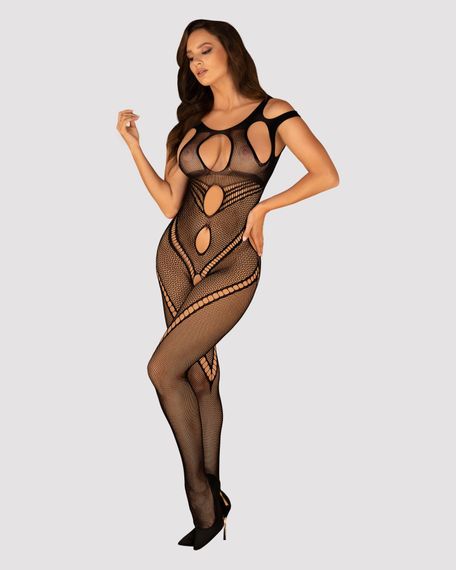 Бодістокінг Obsessive Bodystocking G322 S/M/L, фантасмагорично-силуетний крій | Зображення 2