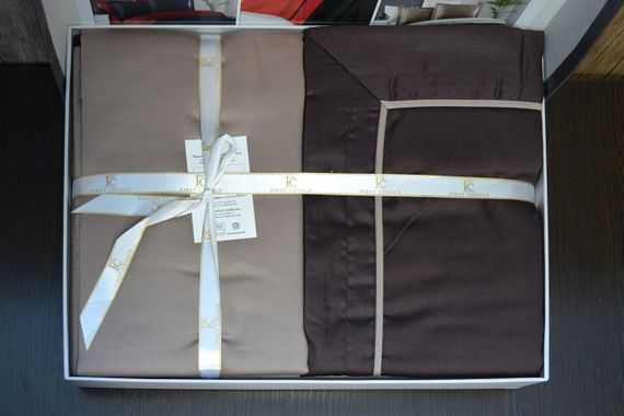 Постельное белье First Choice Deluxe Satin 200 х 220 см Serenity Brown Mink | Зображення 4