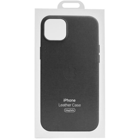 Шкіряний чохол Leather Case (AAA) with MagSafe and Animation для Apple iPhone 15 Pro (6.1") Black | Зображення 3