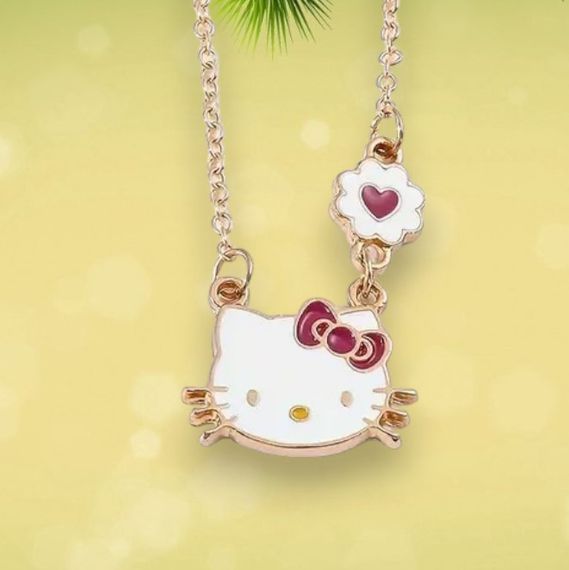 Кулон на цепочке с кошкой Hello Kitty Хелоу Китти милый и элегантный аксессуар 1.6 см