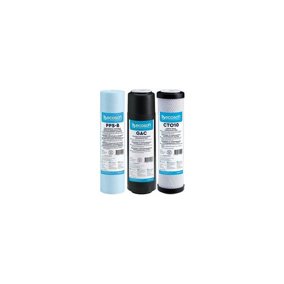 Картридж для фільтра глечика Ecosoft Комплект картриджів Ecosoft 1-2-3 покращений (2 вугільних ка (CHV3ECO)